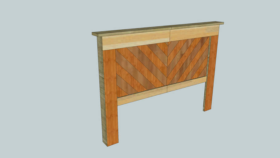 Queen Headboard Made from pallets 3D Warehouse