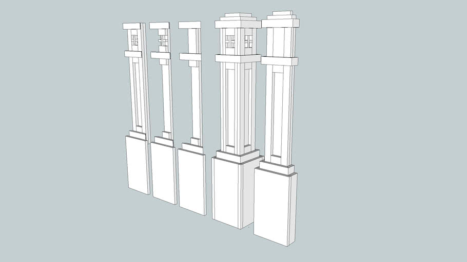 Mission Style Newel Post 3D Warehouse