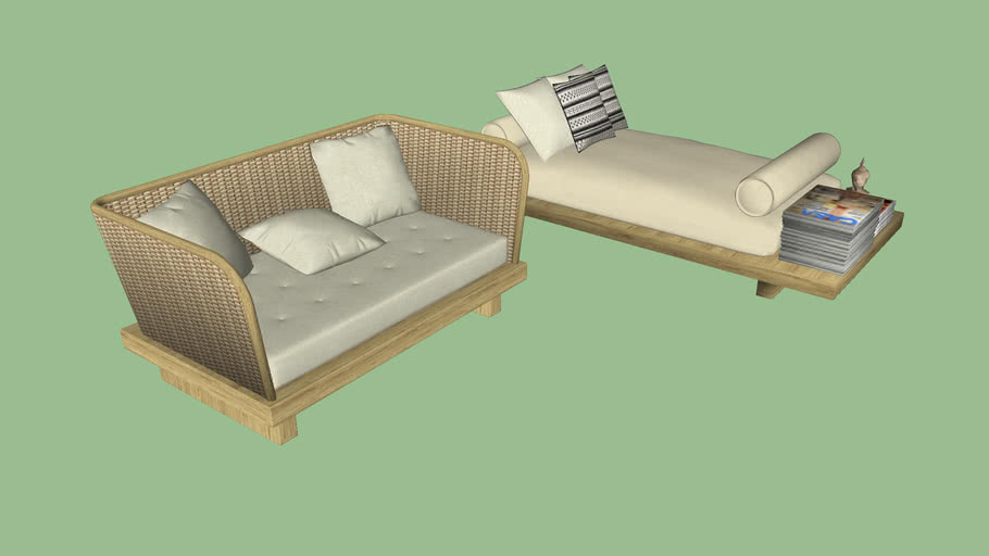 daybed sofa 3D Warehouse