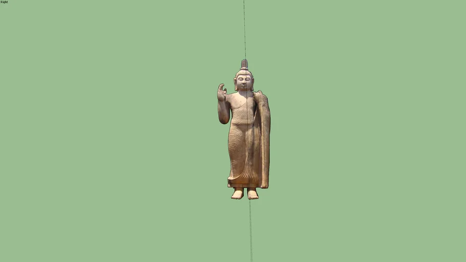 2D-Standing-Buddha+Statue.skp