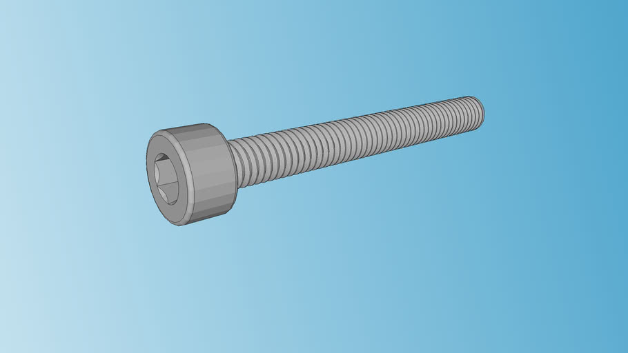 M3 x 25mm Hex Screw 3D Warehouse