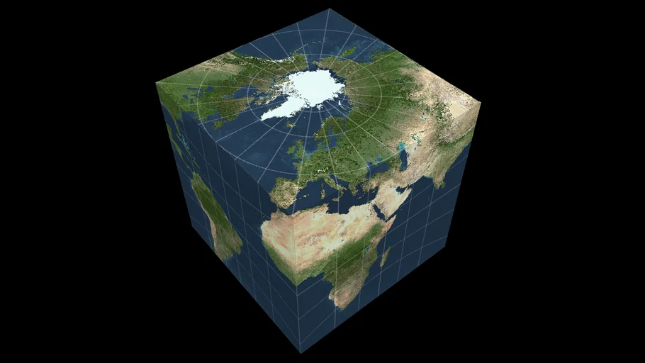 Где квадратная земля. Куб земли. Трехмерная модель планеты земля. Кубическая земля. Кубическая модель земли.