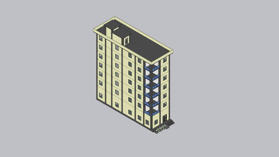 7-storeyed-building-3d-warehouse