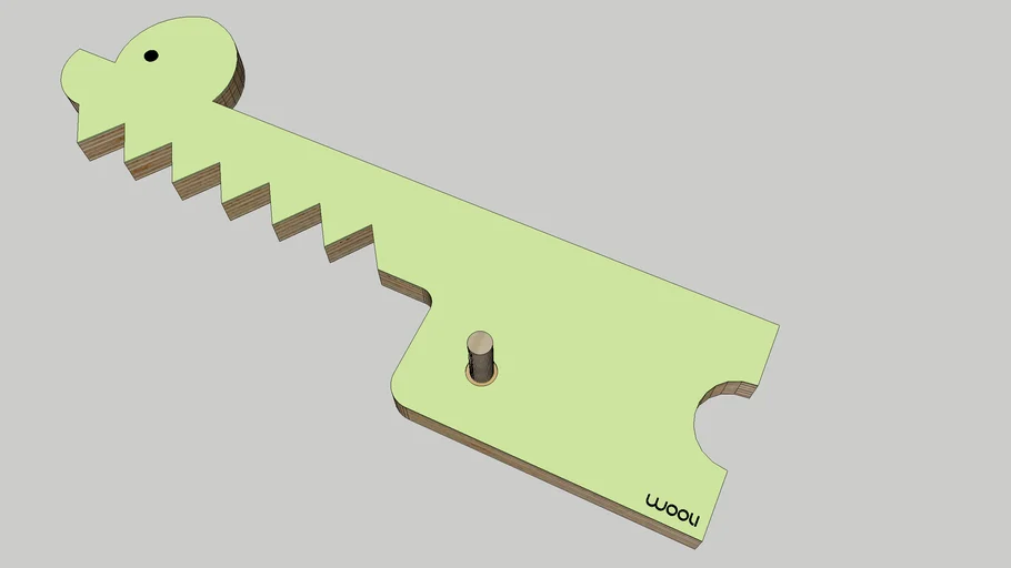 WOOLI Wooden Hanger GIRAFFE ZOFKA Green | 3D Warehouse