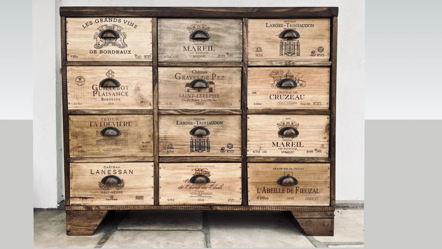 Furniture in wine boxes 3D Warehouse