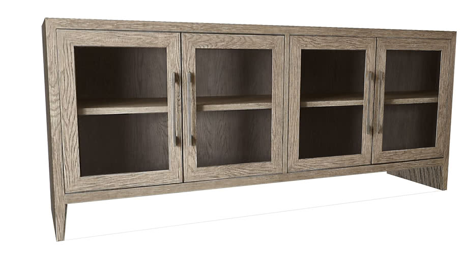 Restoration Hardware French Contemporary Glass 4Door Sideboard 3D Warehouse