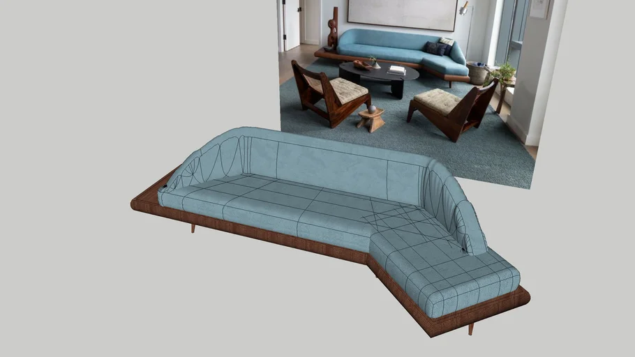 Classic Style Indian Sofa 3D Warehouse