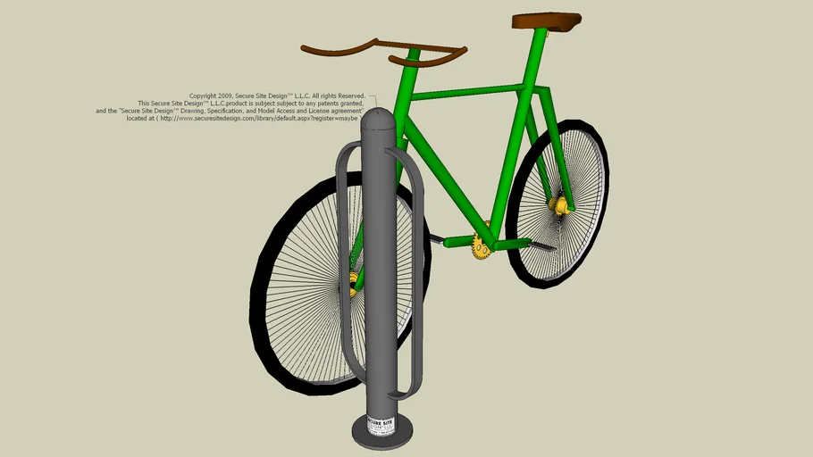 BRBS102 Cycle Sentry Series Bike Rack 3D Warehouse