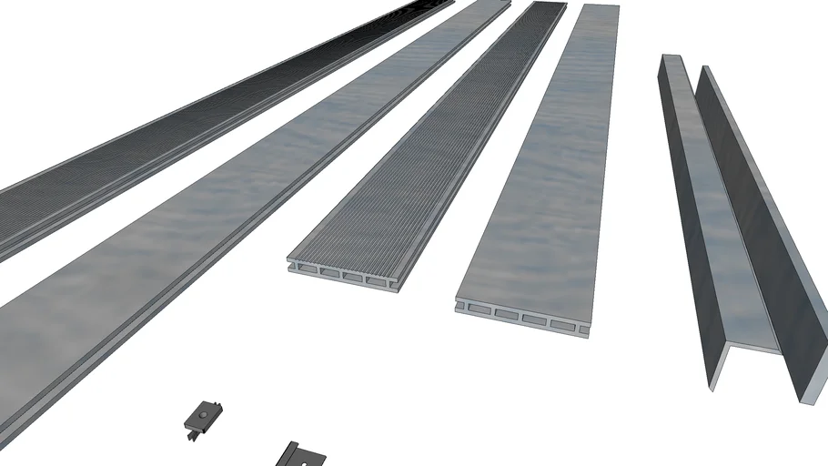 Hyperion Pioneer Composite Decking | 3D Warehouse