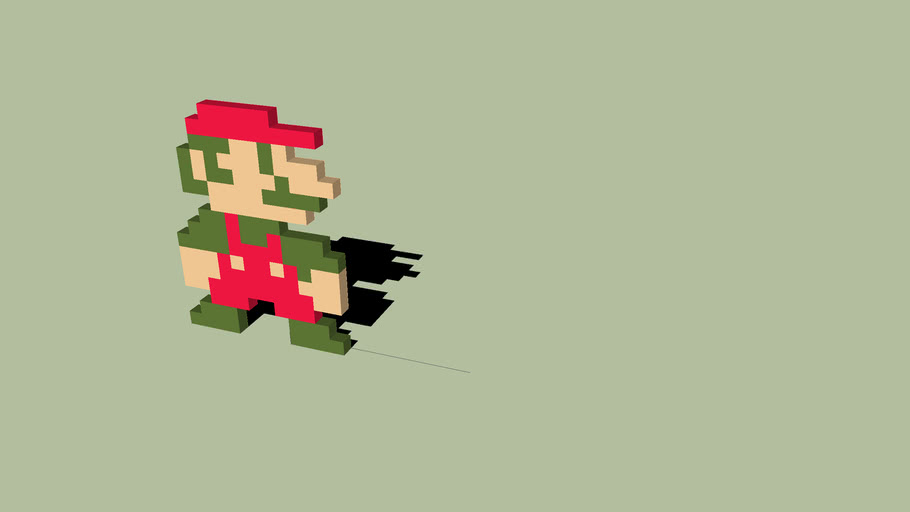 Pixel Mario mit schatten | 3D Warehouse