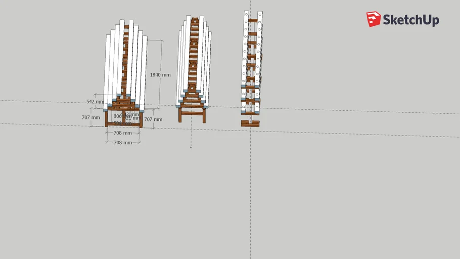 NFT 2M 8 pipe 100x100 or 2 Pipes 3D Warehouse