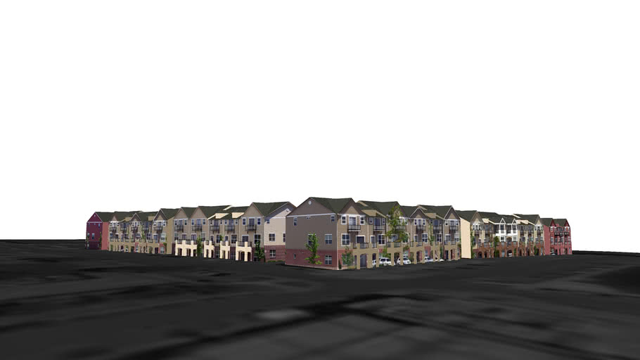 Beazer Townhomes Lowell Neighboorhood 3D Warehouse