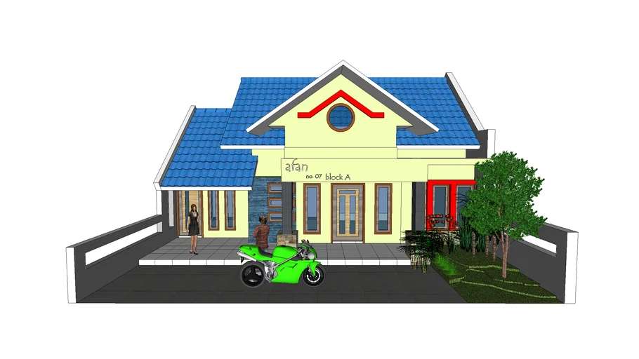 DESAIN RUMAH 1 LANTAI | 3D Warehouse