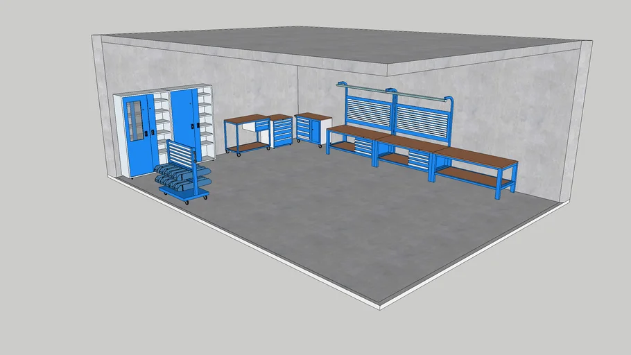 Industrial Workbenches and Cabinets Etc | 3D Warehouse