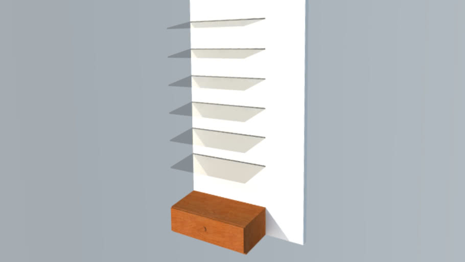 Glass Shelf Rack 3D Warehouse