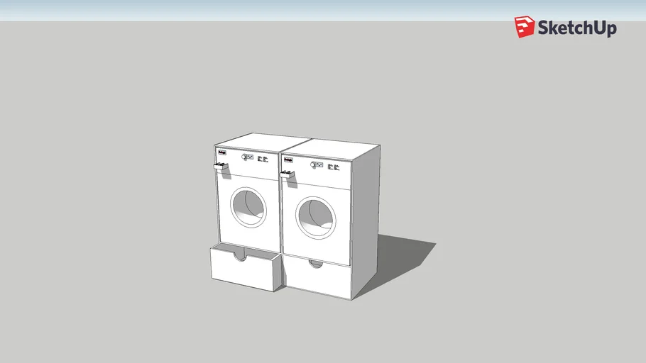 Oefenen Dwang Correspondent Wasmachine standaard | 3D Warehouse