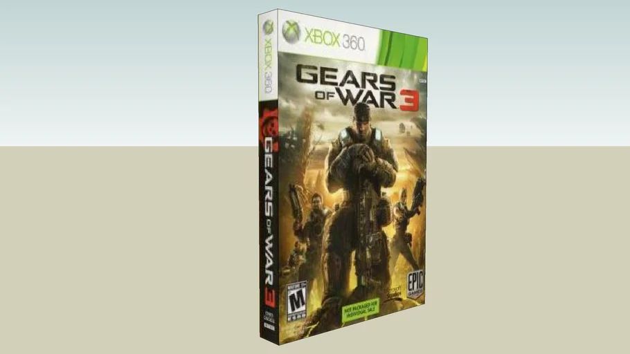 Gears of War 3 Xbox 360 game case 3D Warehouse