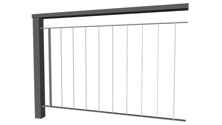 Steel Grid Railing - Detailed