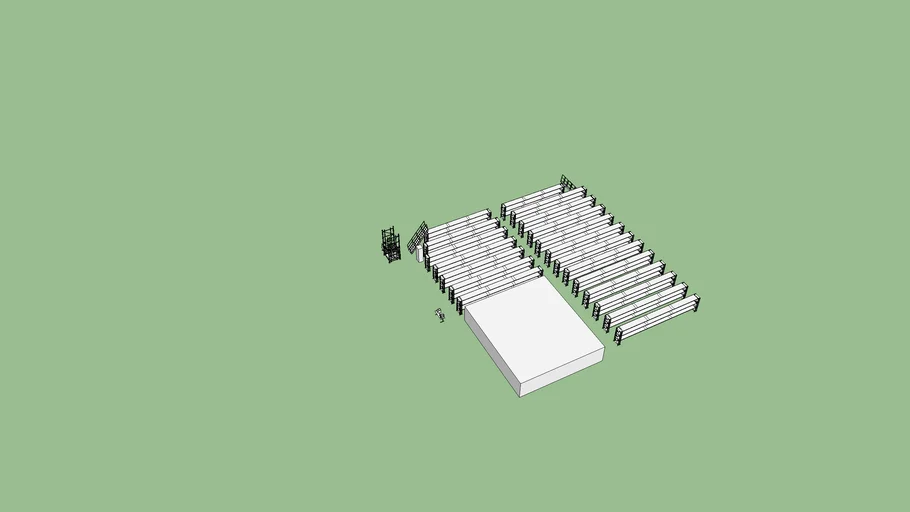 1st floor Mezzanine rack | 3D Warehouse