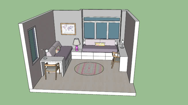 Girls Bedroom 3d Warehouse 9824