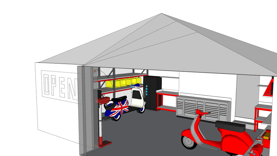 scooter garage 3D Warehouse