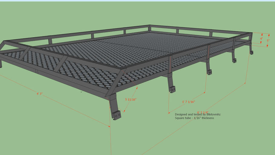 Roof rack (full size) - 98 XJ | 3D Warehouse