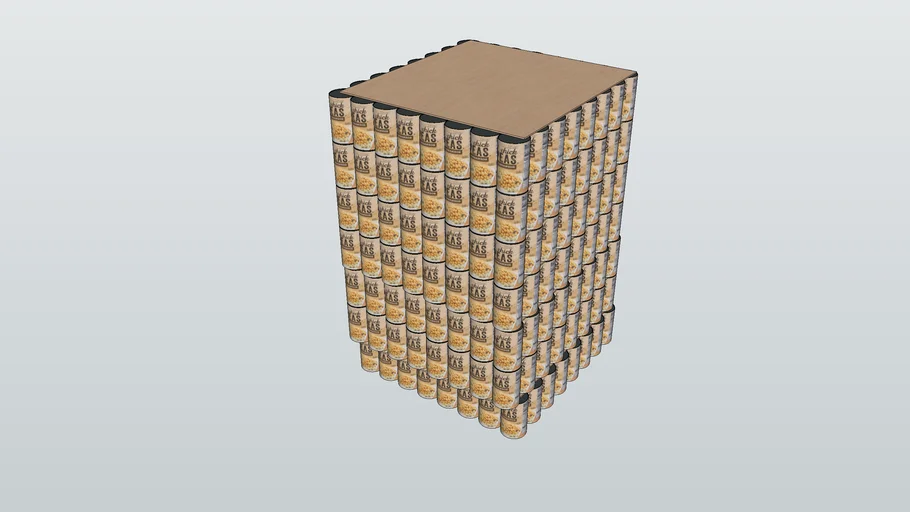 Counter made out of cans 3D Warehouse