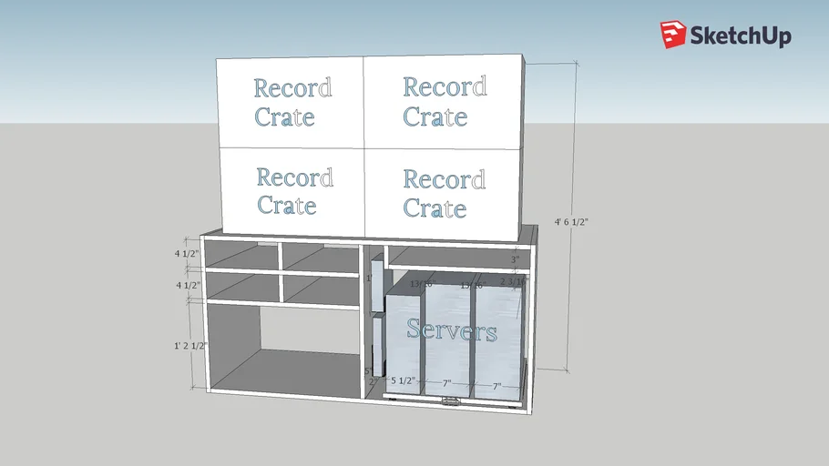 Record and Server Shelves | 3D Warehouse