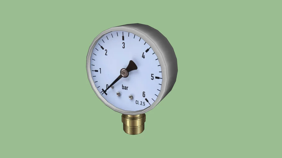 Manometro 6 bar 6 bar pressure gauge 3D Warehouse