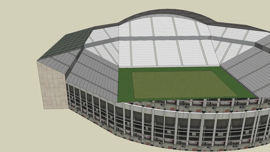 TimTV Stadion 1 eckig mit abstehendem Dach - - 3D Warehouse