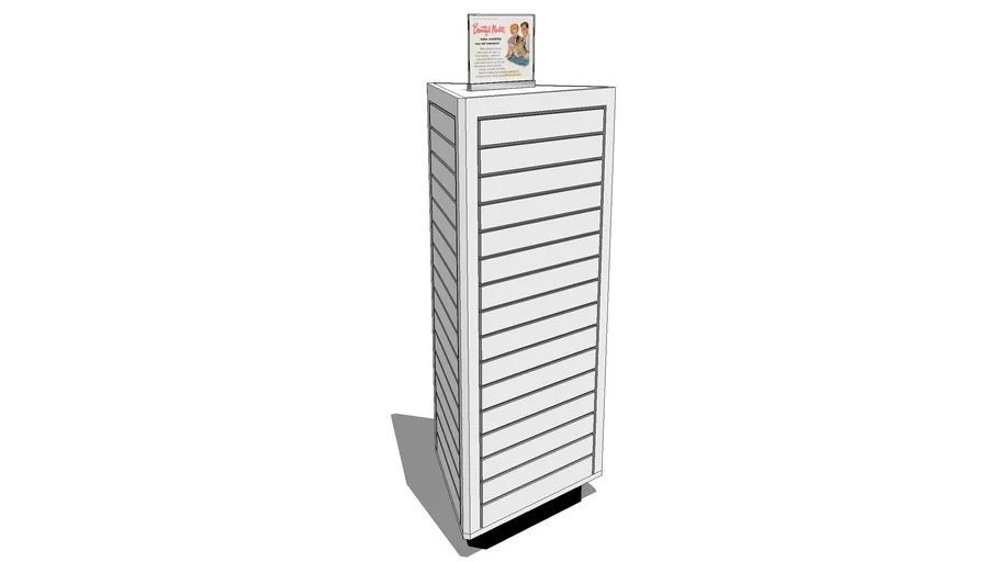 Marlite Slatwall Floor Display TriCube 3D Warehouse