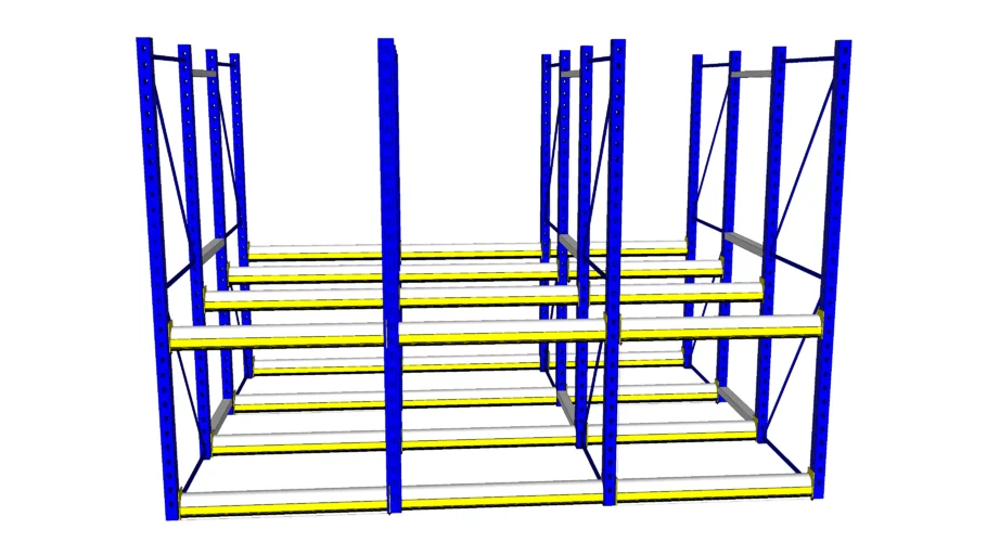 6 bay lumber rack | 3D Warehouse