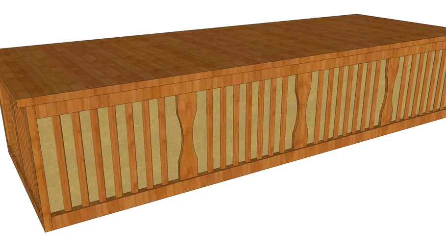 BAMBOO FRAMED COFFEE TABLE