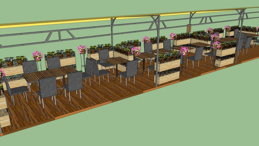 Summer terrace for restaurant