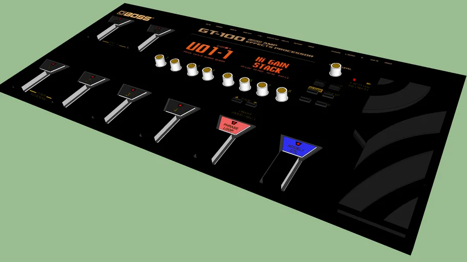 BOSS GT100 MultiEffects Guitar Pedal 3D Warehouse