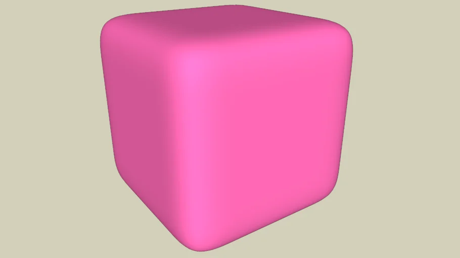 Pink Rounded Cube (WARNING: HIGH POLY!!)