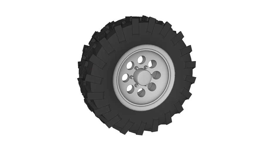 Off Road Rim and Tire 3D Warehouse