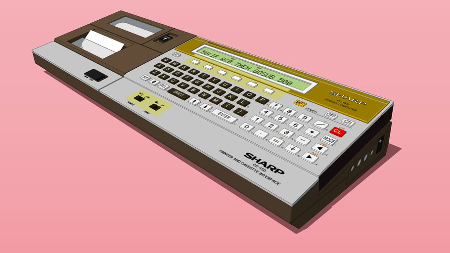 PC-1500 SHARP Pocket Computer(1981) | 3D Warehouse