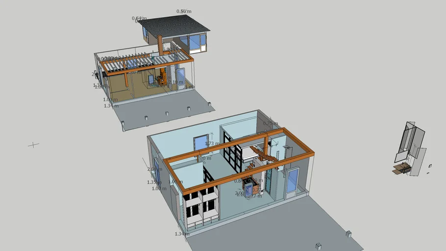 Sketchup дом из газобетона