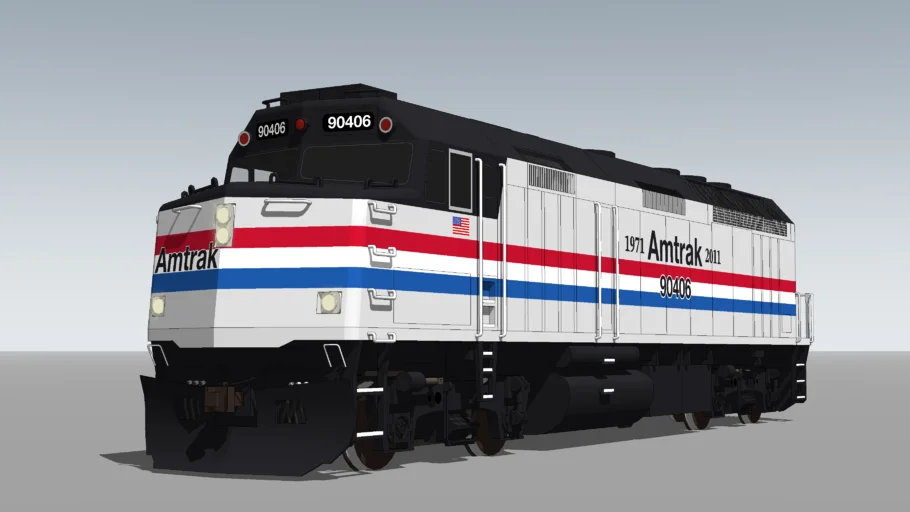 EMD F40PH NPCU - Amtrak 90406 (40th Anniversary Heritage)