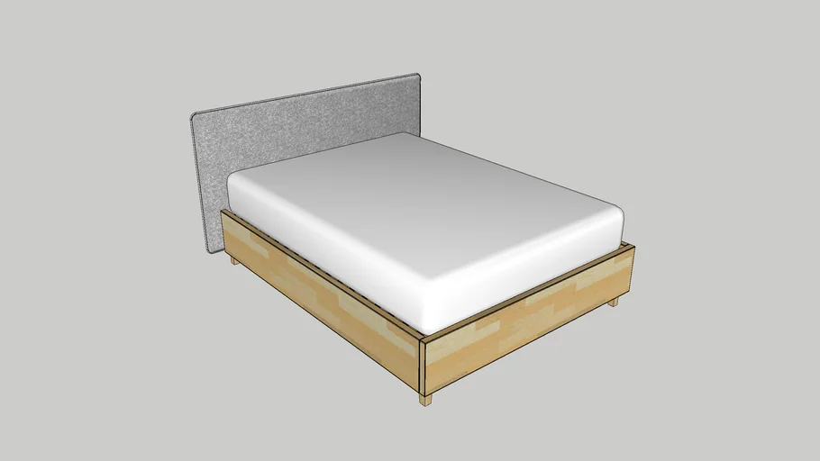 Queen size Bed 60 x 80 3D Warehouse