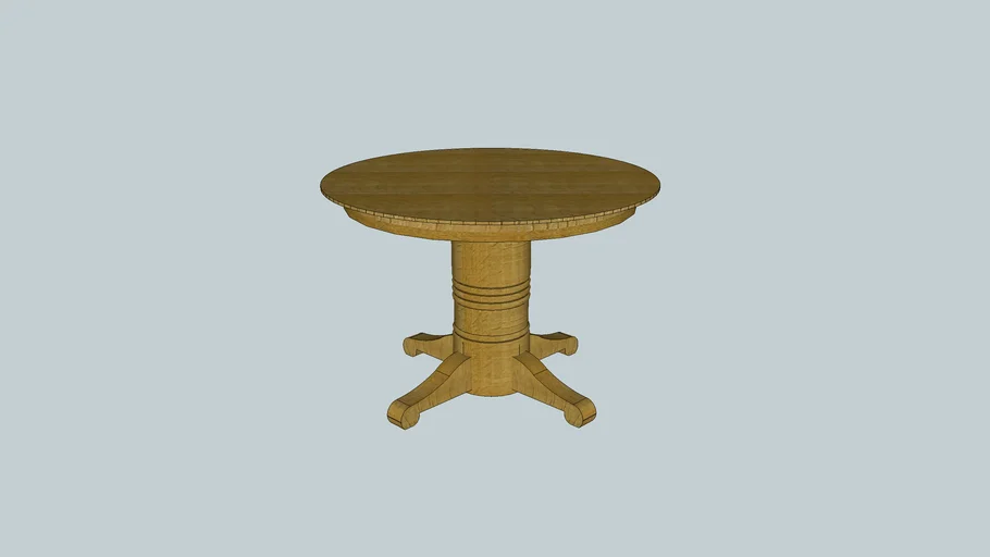 round oak pedistal table