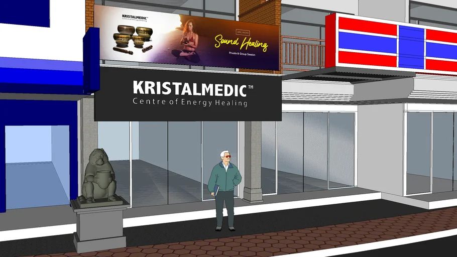 front outlet store kristalmedic ubud 3D Warehouse