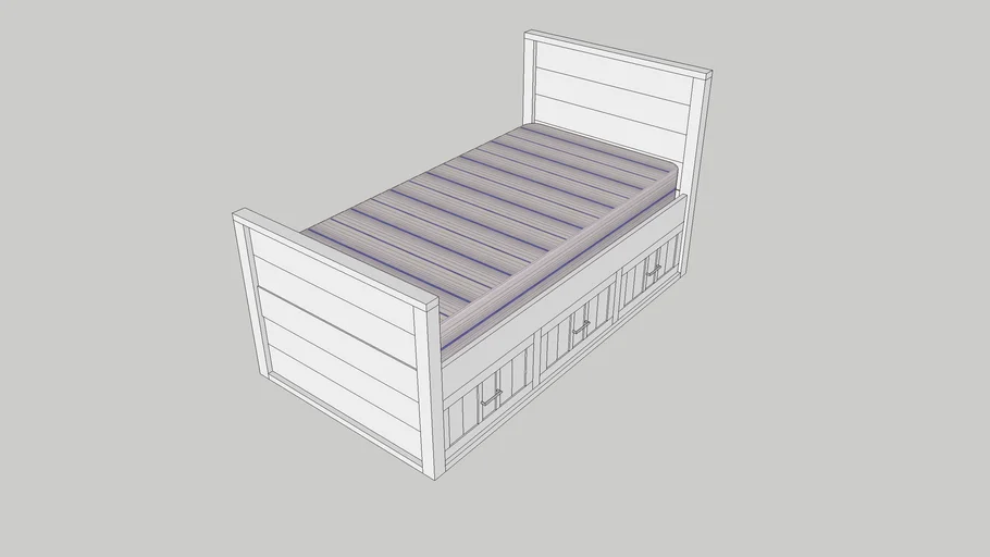Twin Bed 3D Warehouse