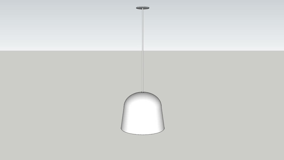 CB2 Capitol Large White Bell Pendant Light 3D Warehouse