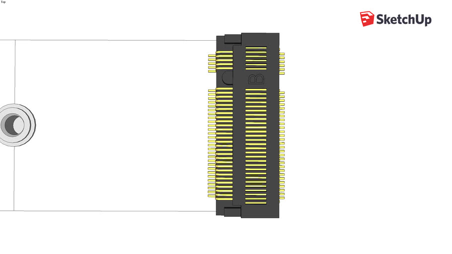 M.2 Socket (B Key) Parallel Mount | 3D Warehouse