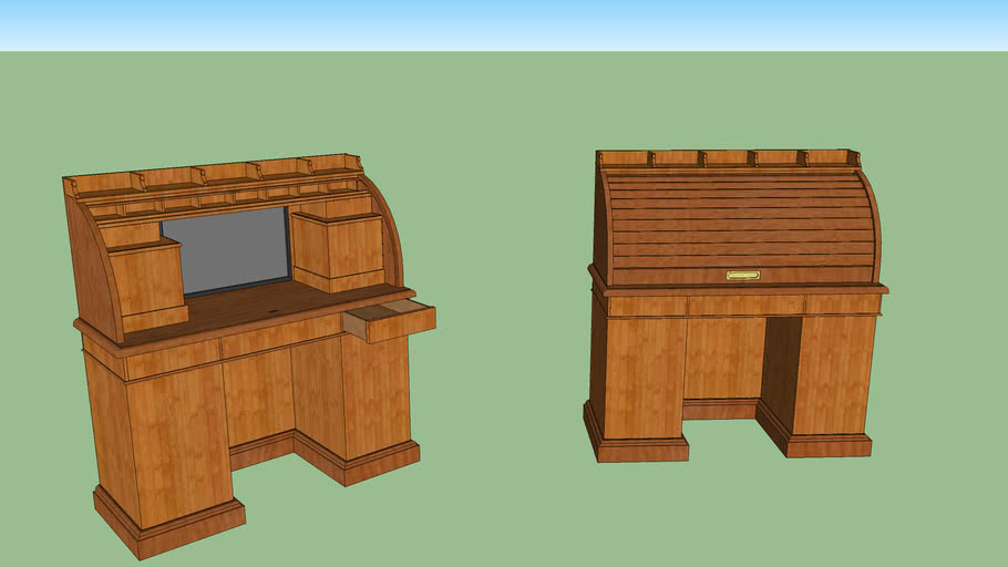 Roll Top Desk 3D Warehouse