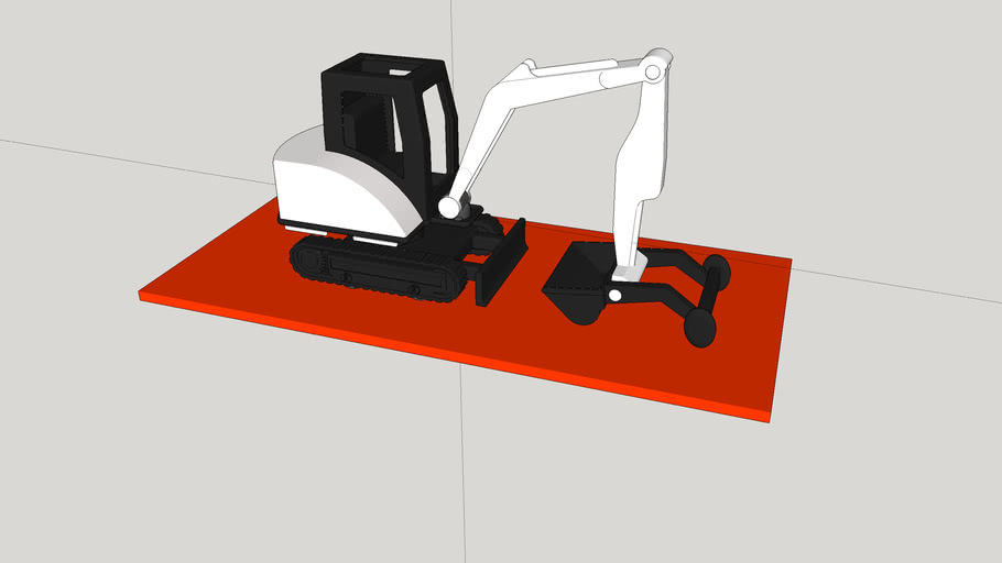 Bobcat Excavator Plastic Toy 3D Warehouse