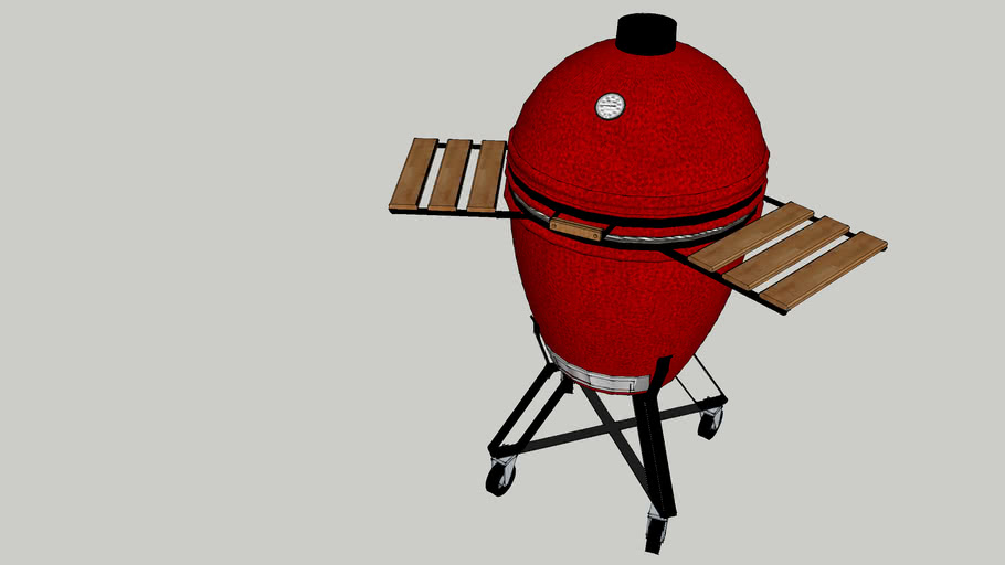 Wayfair Vision Grills 51 Kamado Charcoal Grill with Smoker 3D Warehouse