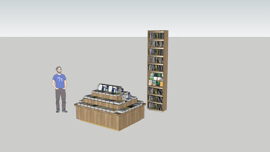 bookshelf component/book display table | 3D Warehouse